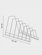 Подставка для крышек, 34×18×16 см, хром - Фото 2