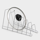 Подставка для крышек, 34×18×16 см, хром - Фото 3