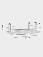 Полка для ванной прямая, 34×11.5×4.5 см, хром - Фото 2