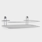 Полка для ванной прямая, 34×11.5×4.5 см, хром - Фото 3