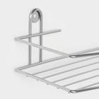 Полка для ванной прямая, 34×11.5×4.5 см, хром - Фото 4