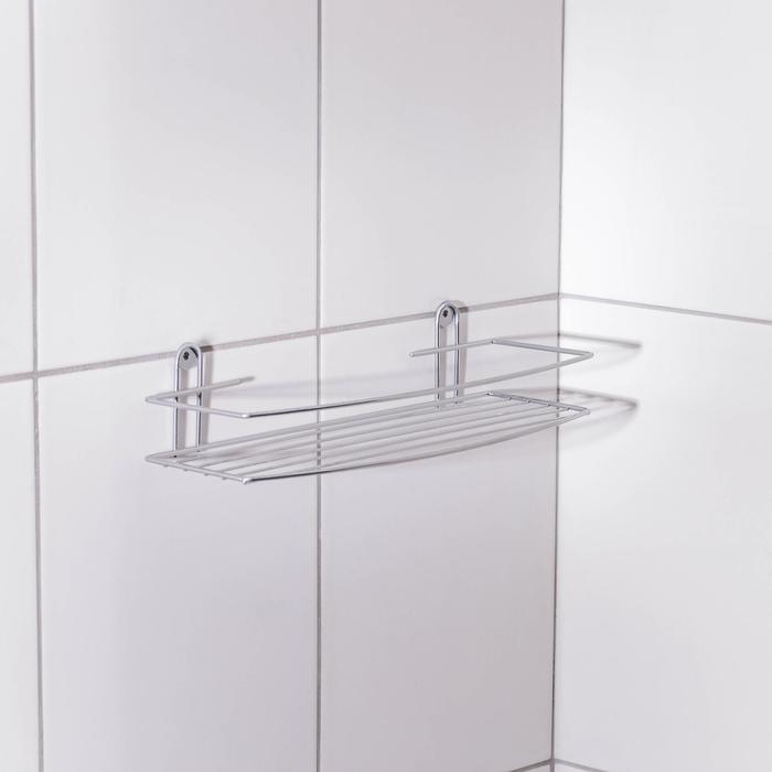 Полка для ванной прямая, 34×11,5×4,5 см, хром - фото 18540196