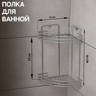 Полка для ванной угловая 2-х ярусная, 19×30 см, цвет хром 6827804 - фото 69720