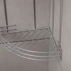 Полка для ванной угловая 2-х ярусная, 19×30 см, хром 6827804