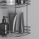 Полка для ванной угловая 3-ярусная, 19×19×45 см, хром - Фото 7