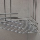 Полка для ванной угловая 3-ярусная, 21.5×21.5×58.5 см, хром - Фото 3