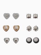 Серьги пусеты 6 пар «Романтика» сердца, цветные - Фото 3