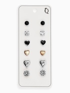 Серьги пусеты 6 пар «Романтика» сердца, цветные - Фото 4