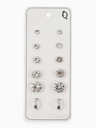 Серьги пусеты 6 пар «Романтика» круги, белые в серебре - Фото 5