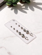 Серьги пусеты 6 пар «Романтика» круги, белые в серебре - Фото 9