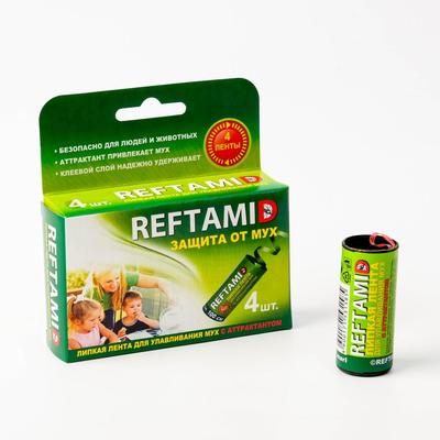 Липкая лента от мух «Рефтамид», набор, 4 шт.