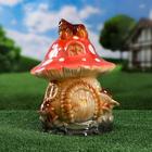 Садовая фигура "Сказочный гриб", глазурь, цветной 34 см - Фото 1