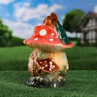 Садовая фигура "Сказочный гриб", глазурь, цветной 34 см - Фото 2
