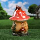 Садовая фигура "Сказочный гриб", глазурь, цветной 34 см - Фото 4