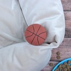 Игрушка пищащая "Мяч Баскетбол", диаметр 7,5 см, тёмно-коричневая - Фото 2