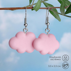 Серьги металл «Облачко» воздушное, цвет розовый - Фото 1