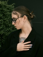 Серьга кафф «Созвездие», со стразами, цвет белый в золоте - Фото 2