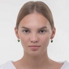 Серьги ассорти «Бабочки» объёмные, цвет зелёный в золоте - Фото 3