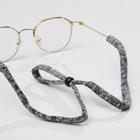 Шнурок для очков «Верёвка» плотная, бело-черный - Фото 2