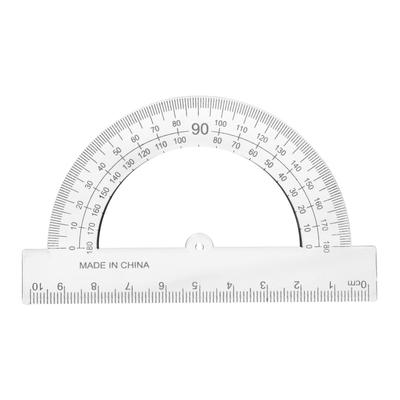 Транспортир 10 см, 180°, прозрачный