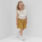 Шорты-бермуды для девочки MINAKU: Cotton collection, горчичные, рост 104 см - Фото 3