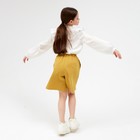 Шорты-бермуды для девочки MINAKU: Cotton collection цвет горчичный, рост 104 - Фото 5