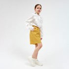 Шорты-бермуды для девочки MINAKU: Cotton collection цвет горчичный, рост 104 - Фото 6