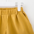 Шорты-бермуды для девочки MINAKU: Cotton collection, горчичные, рост 134 см - Фото 7
