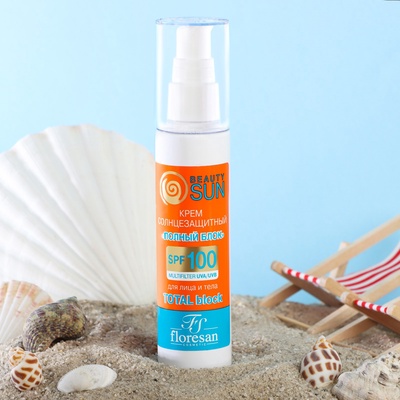 Солнцезащитный крем для лица и тела Floresan beauty sun «Полный блок» SPF 100, 75 мл