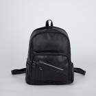 Рюкзак, отдел на молнии, наружный карман, цвет чёрный - Фото 1
