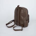Рюкзак, отдел на молнии, наружный карман, цвет коричневый - Фото 2