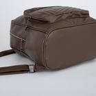 Рюкзак, отдел на молнии, наружный карман, цвет коричневый - Фото 3