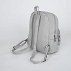 Рюкзак, отдел на молнии, наружный карман, цвет серый - Фото 2