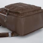 Рюкзак, отдел на молнии, 2 наружных кармана, цвет коричневый - Фото 3