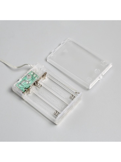 Гирлянда «Конский хвост» 10 нитей по 1 м, IP20, медная нить, 100 LED, 2 режима, от батареек АА×3, свечение тёплое белое