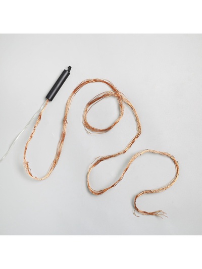 Гирлянда «Конский хвост» 10 нитей по 1.5 м, IP20, медная нить, 150 LED, свечение тёплое белое, 12 В