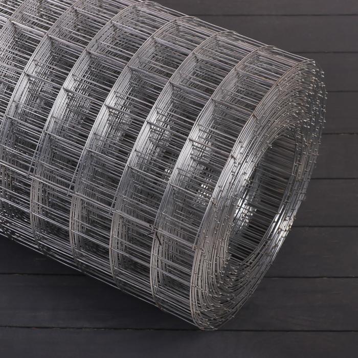 Сетка оцинкованная, сварная, 1 × 25 м, ячейка 50 × 50 мм, d = 1,8 мм, металл - Фото 1