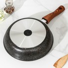 Сковорода KUKMARA Granit ultra, d=26 см, стеклянная крышка, съёмная ручка, антипригарное покрытие - Фото 3