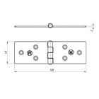 Петля карточная ТУНДРА, 128х40 мм, покрытие цинк 1 шт. (комплект 2 шт) - фото 21247602