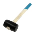 Киянка ТУНДРА, деревянная рукоятка, черная резина, 225 г - Фото 2