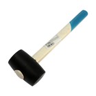 Киянка ТУНДРА, деревянная рукоятка, черная резина, 225 г - Фото 5