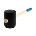 Киянка ТУНДРА, деревянная рукоятка, черная резина, 1100 г - Фото 4