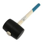 Киянка ТУНДРА, деревянная рукоятка, черная резина, 1100 г - Фото 5