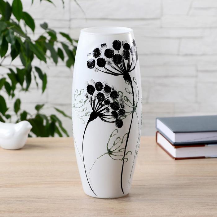 Ваза «Cухоцвет белый», d=8 см, 11×26 см, стекло - Фото 1