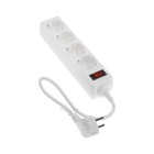 Сетевой фильтр Luazon Lighting, 4 розетки, 0.5 м, 2200 Вт, 3 х 0.75 мм2, 10 A, 220 В, белый - Фото 2