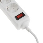 Сетевой фильтр Luazon Lighting, 4 розетки, 1.0 м, 2200 Вт, 3 х 0.75 мм2, 10 A, 220 В, белый - Фото 3