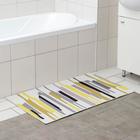 Коврик для ванной Доляна «Мила», 60×100 см, цвет серо-жёлтый - фото 9232593