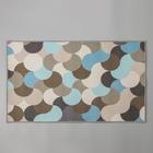 Коврик Доляна «Конфетти», 60×100 см, бежево-синий - Фото 2