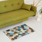 Коврик Доляна «Конфетти», 60×100 см, бежево-синий - Фото 6