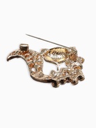 Брошь «Лиса» в цветах, цвет белый в золоте - Фото 3